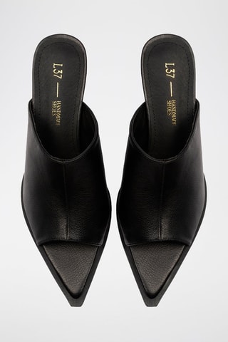 Leren Muiltjes met Hak RicHear me Outnd - Zwart 