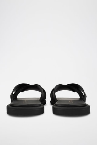 Leren Muiltjes Victory - Zwart