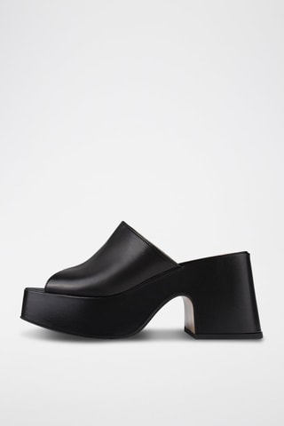 Leren Muiltjes met Hak Los Amores - Zwart