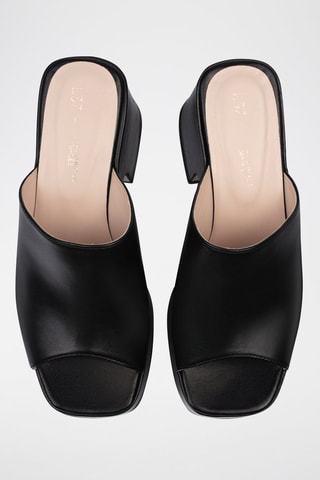 Leren Muiltjes met Hak Los Amores - Zwart