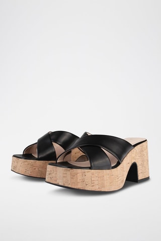 Leren Muiltjes met Hak It’s no Secret - Zwart