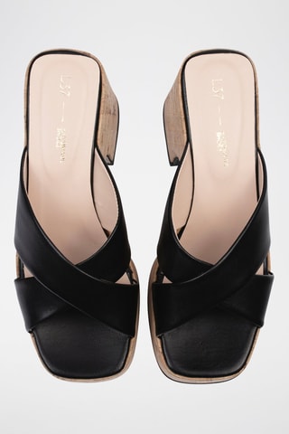 Leren Muiltjes met Hak It’s no Secret - Zwart