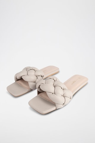 Leren Muiltjes Over the Sun - Beige