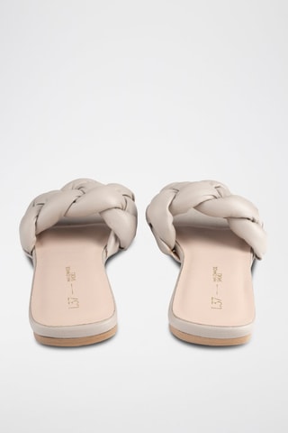 Leren Muiltjes Over the Sun - Beige