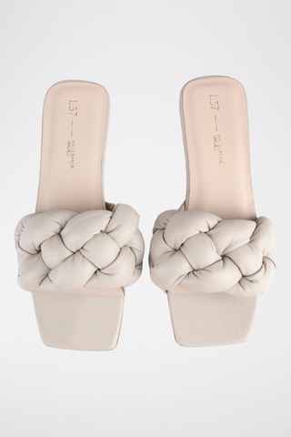 Leren Muiltjes Over the Sun - Beige