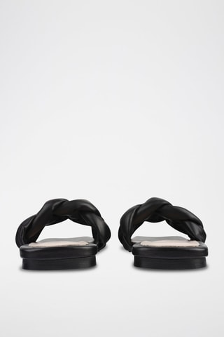 Leren Muiltjes Over the Sun - Zwart