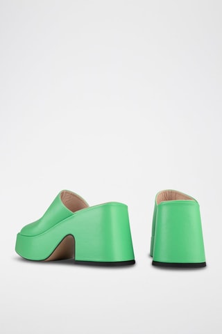 Leren Muiltjes met Hak Los Amores - Zeegroen