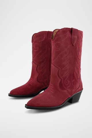 Nubuck Enkellaarzen Alabama - Bordeauxrood