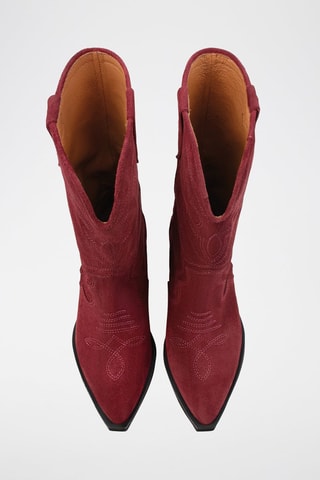 Nubuck Enkellaarzen Alabama - Bordeauxrood