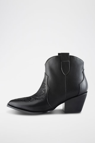 Leren Enkellaarzen West Valley City - Zwart