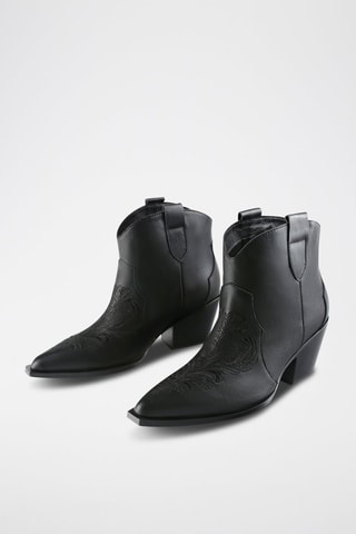 Leren Enkellaarzen West Valley City - Zwart