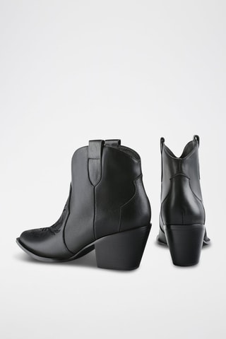 Leren Enkellaarzen West Valley City - Zwart