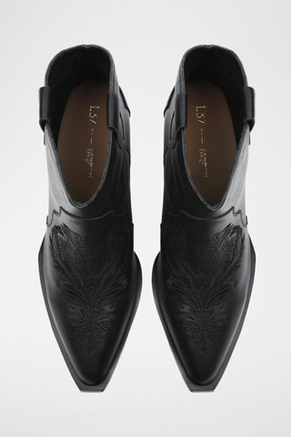 Leren Enkellaarzen West Valley City - Zwart