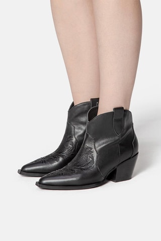 Leren Enkellaarzen West Valley City - Zwart