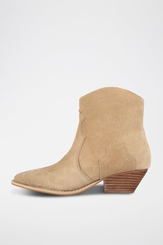Botins em nobuck So Fine - Bege