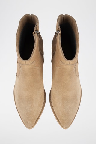 Botins em nobuck So Fine - Bege