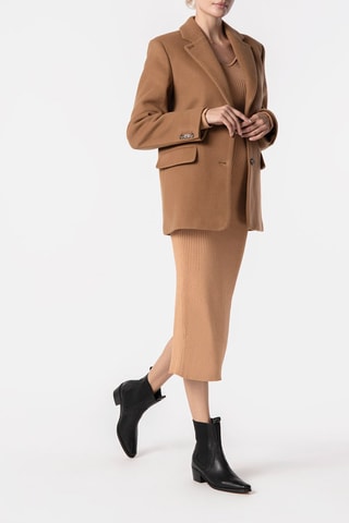 Botins Chelsea em couro Peacemaker - Preto