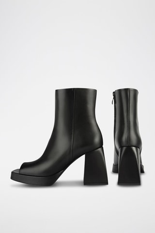 Botins em couro Throught the Night - Preto