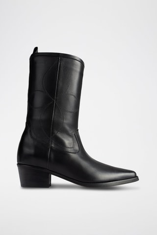 Leren Enkellaarzen Something in the Wave - Zwart