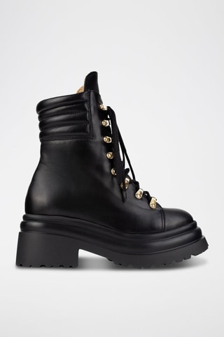 Leren Enkellaarzen To Be No.1 - Zwart