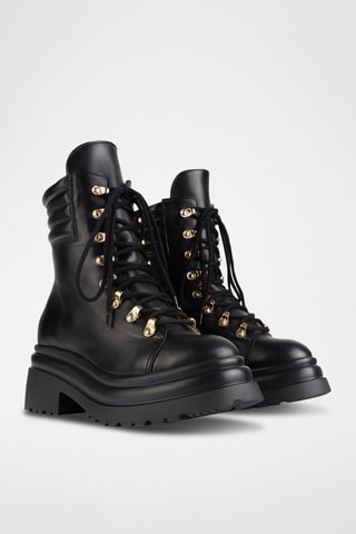 Leren Enkellaarzen To Be No.1 - Zwart