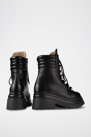 Leren Enkellaarzen To Be No.1 - Zwart