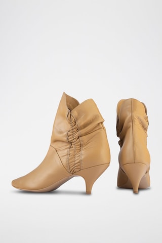 Leren Enkellaarzen Make me Like You - Lichtbruin