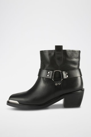 Leren Enkellaarzen Common Ground - Zwart