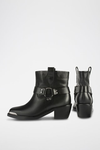 Leren Enkellaarzen Common Ground - Zwart