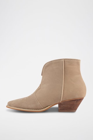 Nubuck Enkellaarzen Dancing on the Moon - Beige 