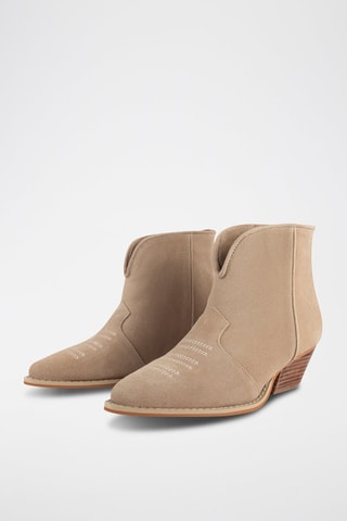 Nubuck Enkellaarzen Dancing on the Moon - Beige 