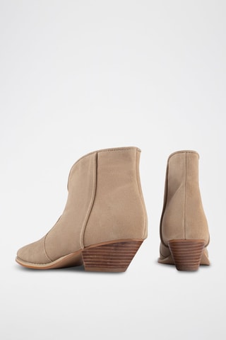 Nubuck Enkellaarzen Dancing on the Moon - Beige 