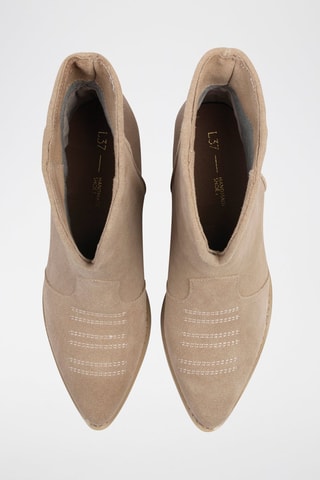 Nubuck Enkellaarzen Dancing on the Moon - Beige 