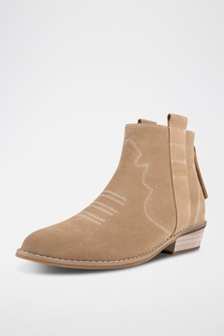 Nubuck Enkellaarzen Flashback - Beige