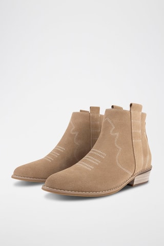 Nubuck Enkellaarzen Flashback - Beige