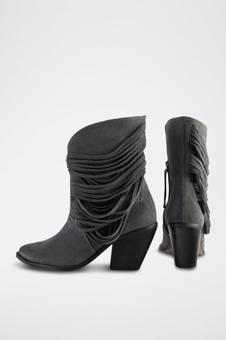 Nubuck Enkellaarzen One of the Girls - Donkergrijs -