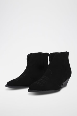 Nubuck Enkellaarzen Dancing on the Moon - Zwart