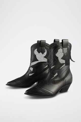 Leren Enkellaarzen Out of Time - Zwart 