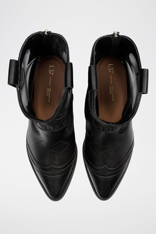 Leren Enkellaarzen Out of Time - Zwart 