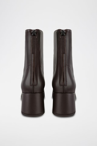 Leren Enkellaarzen - bruin