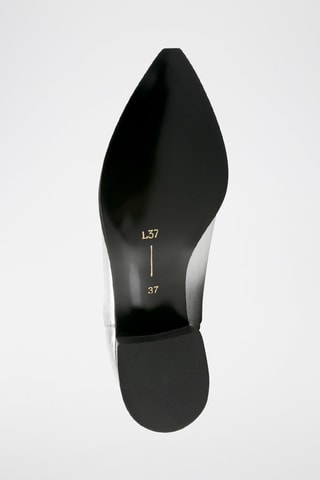 Leren Enkellaarzen - Zilverkleurig