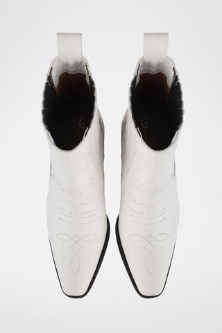 Leren Enkellaarzen Mastermind - Wit