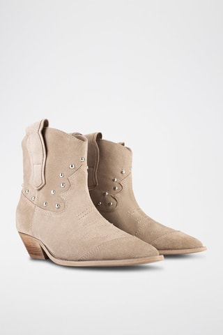 Nubuck Enkellaarzen Texas - Beige