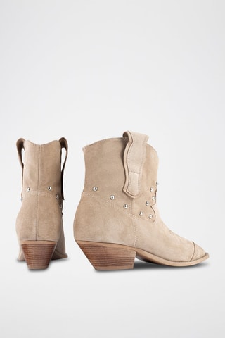 Nubuck Enkellaarzen Texas - Beige