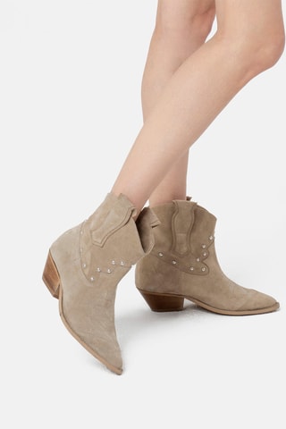 Nubuck Enkellaarzen Texas - Beige