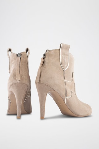 Nubuck Enkellaarzen Head over Heels - Beige 