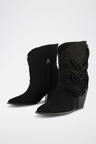 Nubuck Enkellaarzen One of the Girls - Zwart 