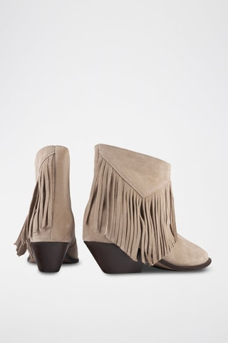 Nubuck Enkellaarzen Going Back West - Beige 