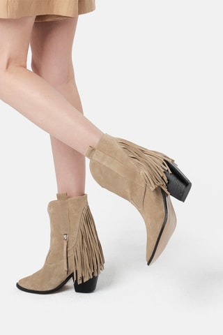 Nubuck Enkellaarzen Let me be Free - Beige