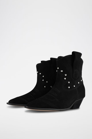 Nubuck Enkellaarzen Texas - Zwart